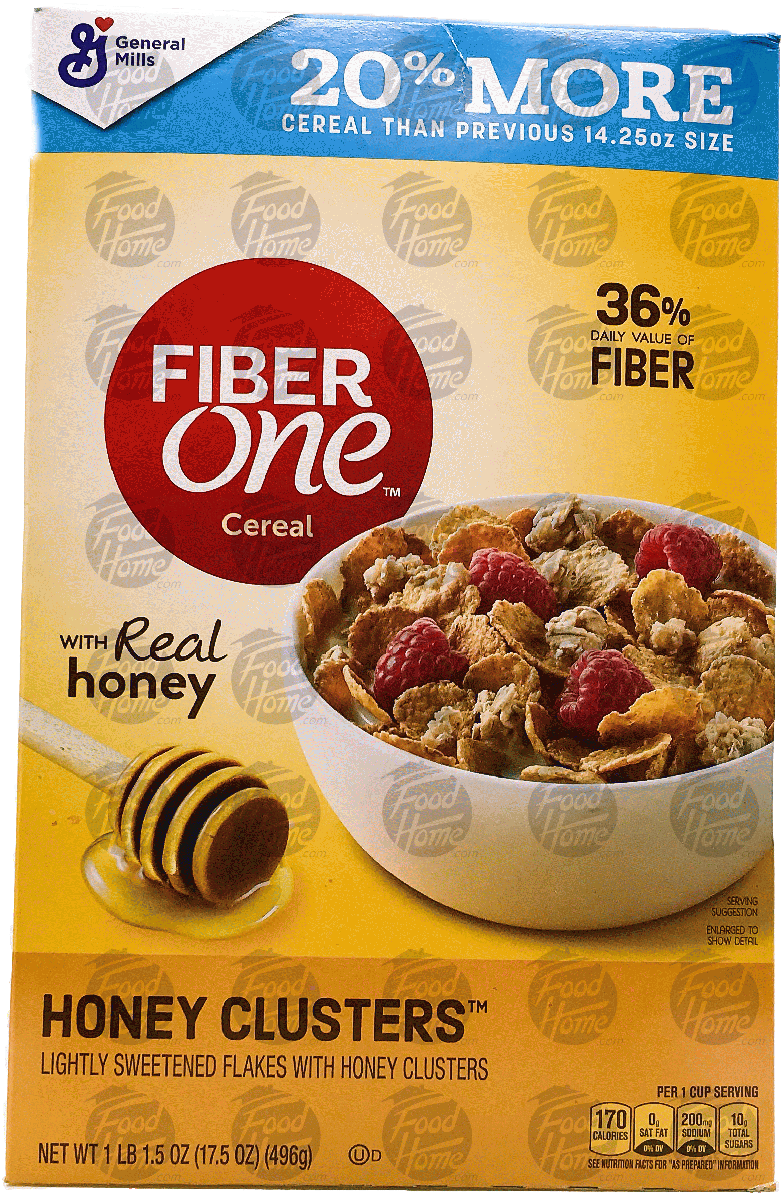 Fiber One 20% More original bran cereal, box Full-Size Picture